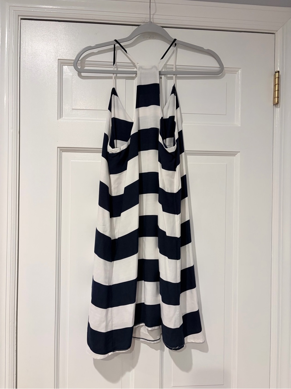 Style Rack Navy White Striped Racerback Shift Dress Small - Picture 3 of 7